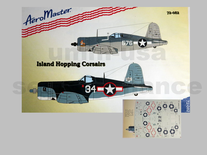 AM72-082 Island Hopping Corsairs (CUT)  (SCH) 1/72